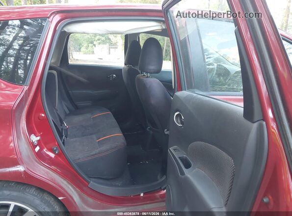 3N1CE2CP0JL360945 2018 NISSAN VERSA NOTE Red VIN კოდის სტიკერის ხედი