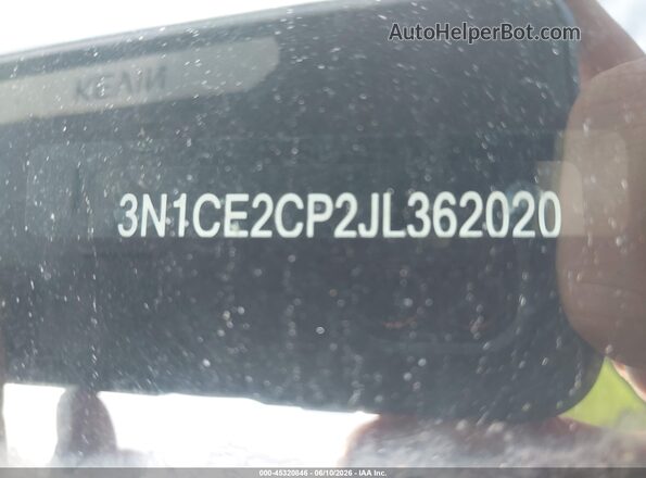 3N1CE2CP2JL362020 2018 NISSAN VERSA NOTE Gray 