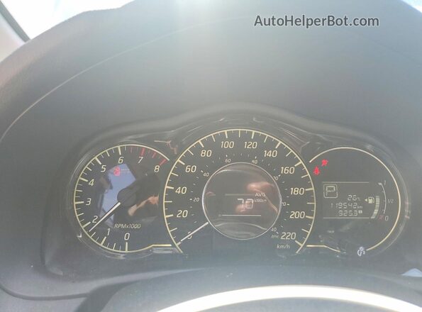 3N1CE2CP6GL402561 2016 NISSAN VERSA Blue Instrument cluster view