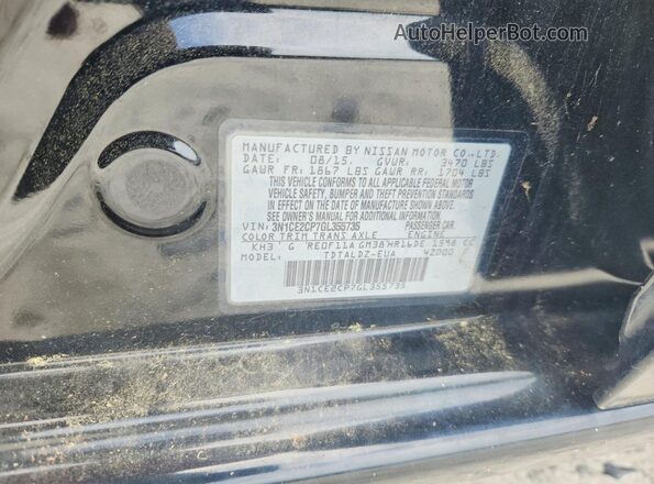 3N1CE2CP7GL355735 2016 NISSAN VERSA Black 