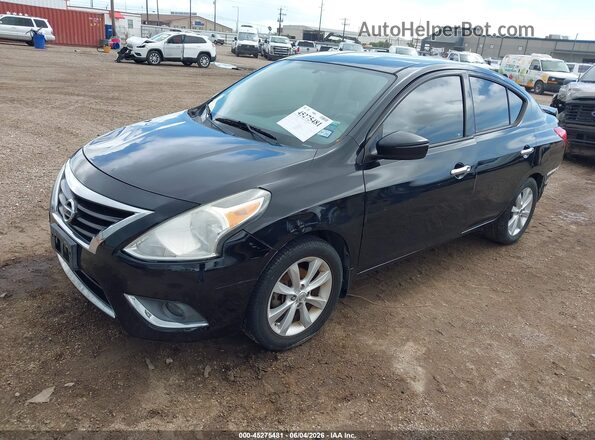 3N1CN7AP1GL860072 2016 NISSAN VERSA Black Առջևի ձախ երեք քառորդ տեսարան