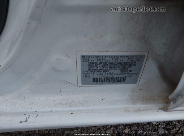 3N1CN7AP2GL900837 2016 NISSAN VERSA White ძრავის განყოფილების ხედი
