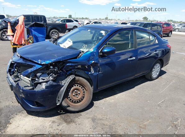 3N1CN7AP2KL859666 2019 NISSAN VERSA Blue წინა მარცხენა ხედი სამი მეოთხედიდან
