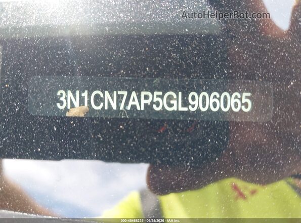 3N1CN7AP5GL906065 2016 NISSAN VERSA Gray 