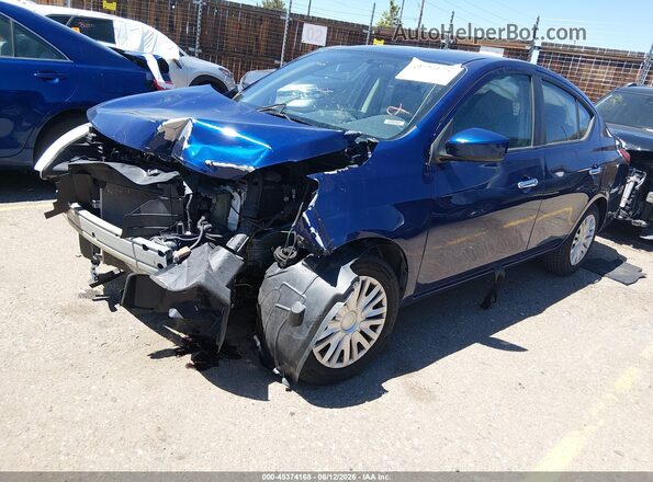 3N1CN7AP8KL850809 2019 NISSAN VERSA Blue Передня ліва чверть