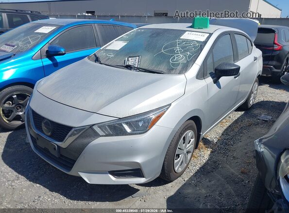 3N1CN8BV4ML893484 2021 NISSAN VERSA Silver Առջևի ձախ երեք քառորդ տեսարան