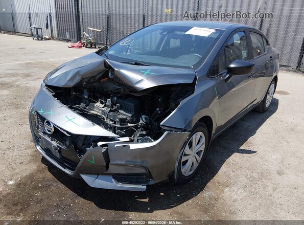 3N1CN8BV4ML894845 2021 NISSAN VERSA Gray Դիմացի տեսք
