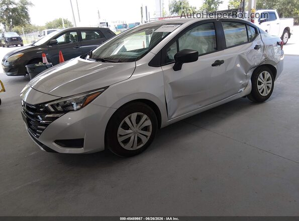 3N1CN8DV7SL831216 2025 NISSAN VERSA Silver წინა მარცხენა ხედი სამი მეოთხედიდან