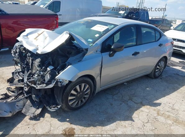 3N1CN8DV8ML856483 2021 NISSAN VERSA Silver წინა მარცხენა ხედი სამი მეოთხედიდან