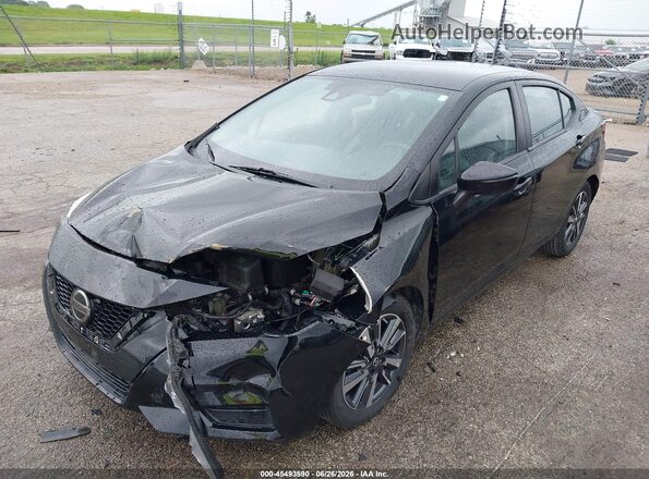 3N1CN8EV0ML891128 2021 NISSAN VERSA Черный Передняя левая четверть
