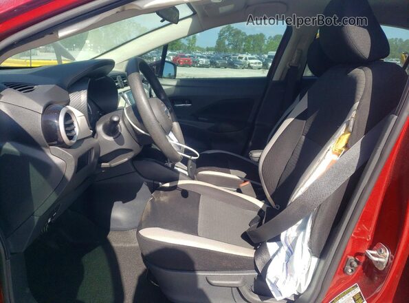 3N1CN8EV1ML859367 2021 NISSAN VERSA Красный Вид салона спереди