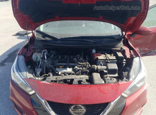 3N1CN8EV1ML859367 2021 NISSAN VERSA Красный Вид задней части салона