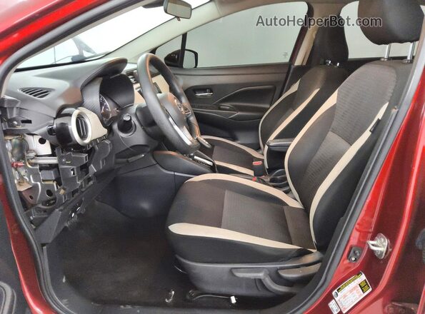 3N1CN8EV2LL869758 2020 NISSAN VERSA Red Вид салону спереду