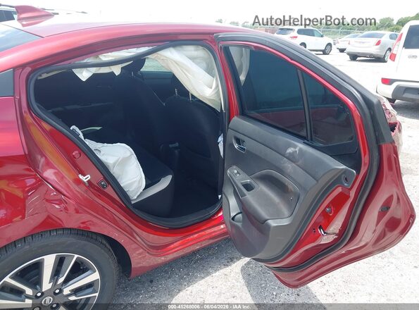 3N1CN8EV2ML895696 2021 NISSAN VERSA Burgundy Widok naklejki z numerem VIN