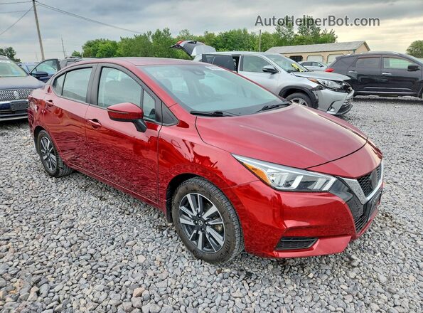 3N1CN8EV2ML925859 2021 NISSAN VERSA Red Przód prawy