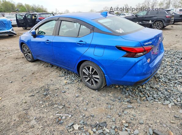 3N1CN8EV3ML845342 2021 NISSAN VERSA Blue Trasero izquierdo
