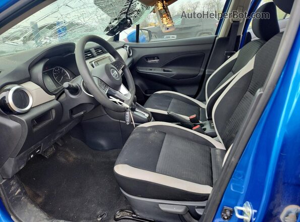 3N1CN8EV3ML845342 2021 NISSAN VERSA Blue Vista interior delantera