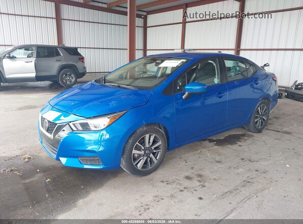 3N1CN8EV4ML829327 2021 NISSAN VERSA Blue Front left