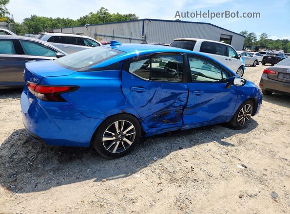 3N1CN8EV5ML813654 2021 NISSAN VERSA Blue Задня права чверть