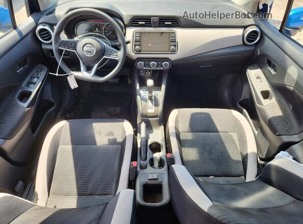 3N1CN8EV5ML813654 2021 NISSAN VERSA Blue Вид панелі приладів