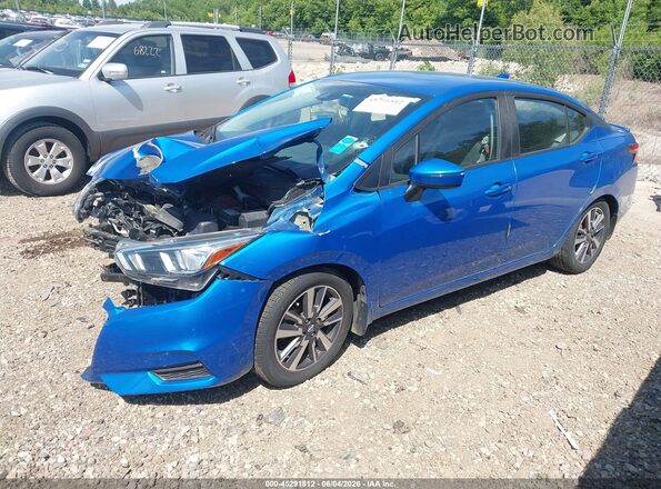 3N1CN8EV6LL846600 2020 NISSAN VERSA Blue Առջևի ձախ երեք քառորդ տեսարան