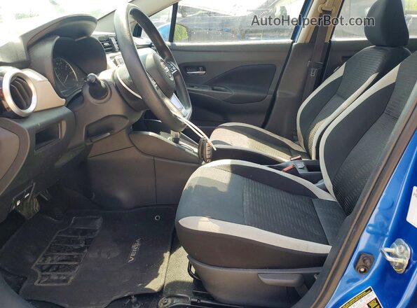 3N1CN8EV6ML835596 2021 NISSAN VERSA Blue Widok wnętrza z przodu