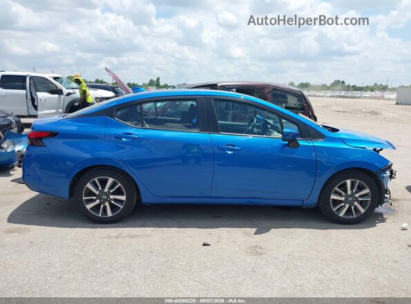 3N1CN8EV6ML891330 2021 NISSAN VERSA Blue Widok wnętrza 360 stopni