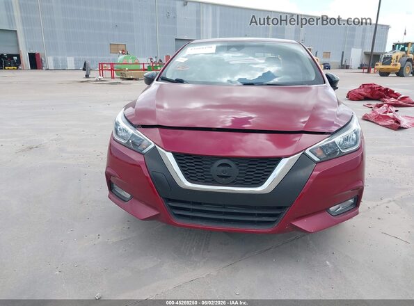 3N1CN8FV0LL866243 2020 NISSAN VERSA Burgundy Widok zestawu wskaźników