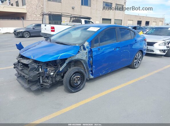 3N1CN8FV4LL837182 2020 NISSAN VERSA Синий Передняя левая четверть