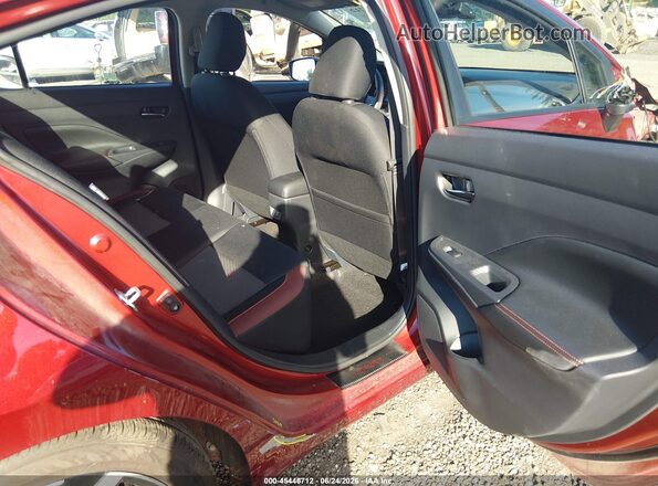 3N1CN8FV7SL876945 2025 NISSAN VERSA Red VIN კოდის სტიკერის ხედი