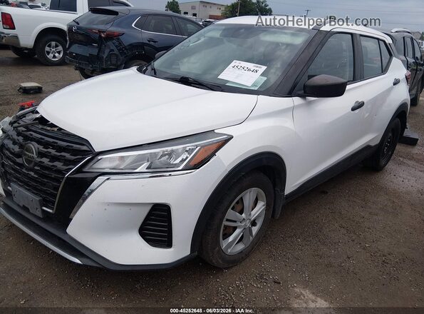 3N1CP5BV0ML516238 2021 NISSAN KICKS White Առջևի ձախ երեք քառորդ տեսարան