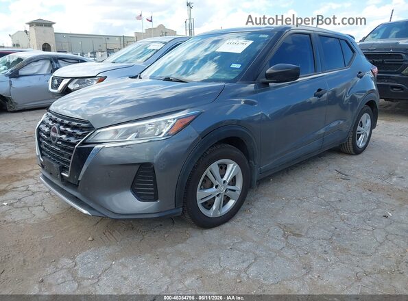 3N1CP5BV0NL514474 2022 NISSAN KICKS Gray Առջևի ձախ երեք քառորդ տեսարան