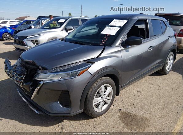 3N1CP5BV1RL494757 2024 NISSAN KICKS Gray Առջևի ձախ երեք քառորդ տեսարան