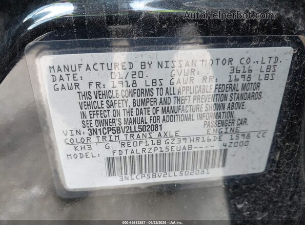 3N1CP5BV2LL502081 2020 NISSAN KICKS Gray Widok komory silnika