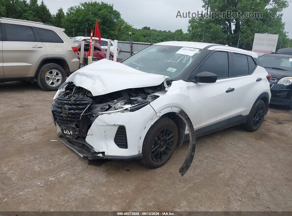 3N1CP5BV2ML544736 2021 NISSAN KICKS White Առջևի ձախ երեք քառորդ տեսարան