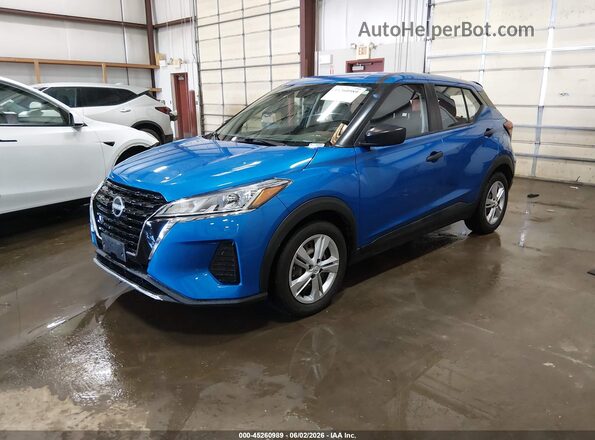3N1CP5BV2PL535166 2023 NISSAN KICKS Blue წინა მარცხენა ხედი სამი მეოთხედიდან