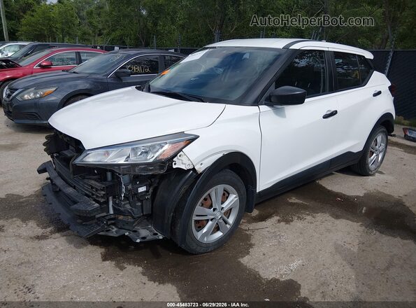 3N1CP5BV7ML524045 2021 NISSAN KICKS White Առջևի ձախ երեք քառորդ տեսարան