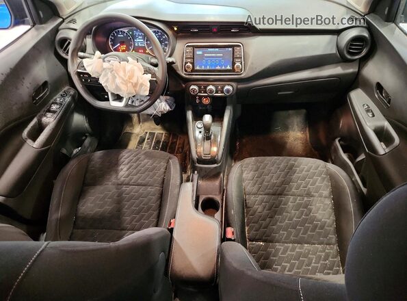 3N1CP5BV7NL490836 2022 NISSAN KICKS Blue Dashboard view