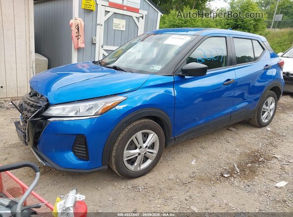 3N1CP5BV9ML523480 2021 NISSAN KICKS Blue Front left