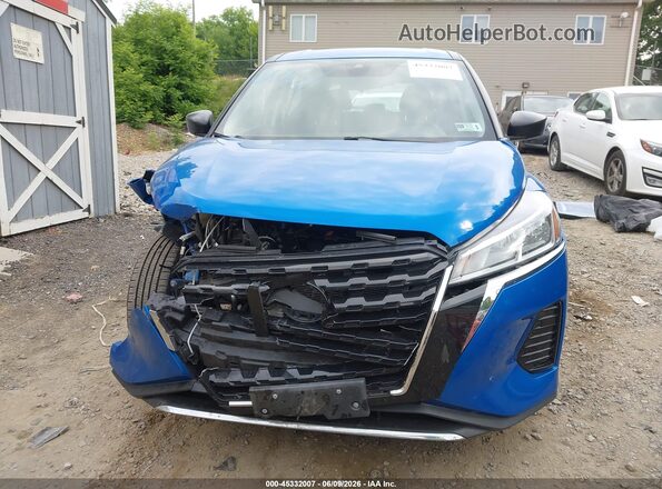 3N1CP5BV9ML523480 2021 NISSAN KICKS Blue Instrument cluster view