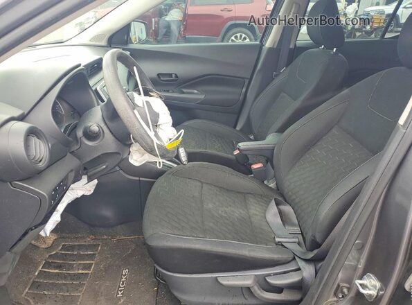 3N1CP5BVXML543298 2021 NISSAN KICKS Серый Вид салона спереди