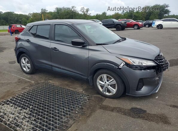 3N1CP5BVXML543298 2021 NISSAN KICKS Серый Передняя правая четверть