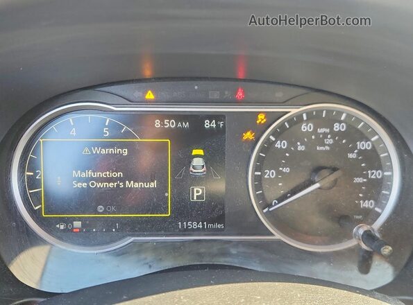 3N1CP5CU0KL549730 2019 NISSAN KICKS Red ხელსაწყოთა პანელის ხედი