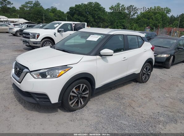 3N1CP5CU0KL555737 2019 NISSAN KICKS White Առջևի ձախ երեք քառորդ տեսարան