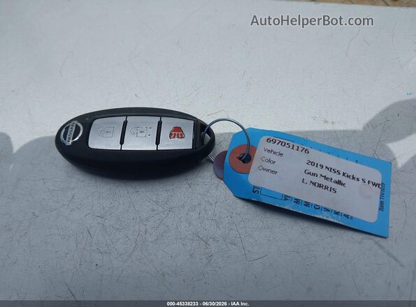 3N1CP5CU1KL517871 2019 NISSAN KICKS Gray Widok deski rozdzielczej
