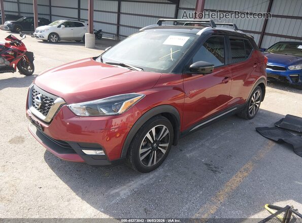3N1CP5CU2KL535490 2019 NISSAN KICKS Red Vista tres cuartos delantera izquierda