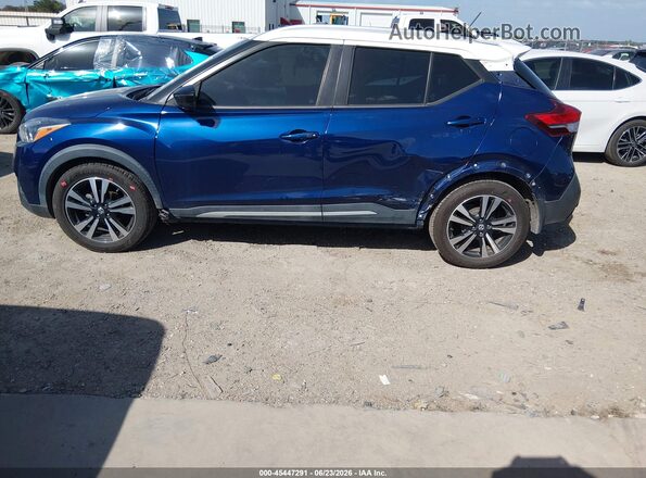 3N1CP5CU3KL533425 2019 NISSAN KICKS Синий Передняя левая четверть