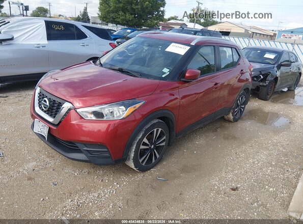 3N1CP5CU4KL507710 2019 NISSAN KICKS Red Առջևի ձախ երեք քառորդ տեսարան