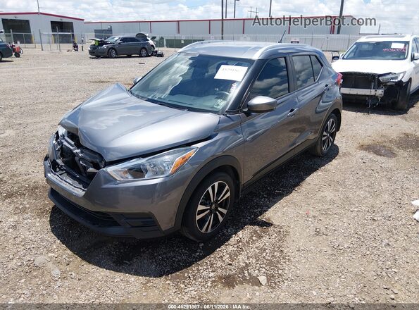 3N1CP5CU5JL519217 2018 NISSAN KICKS Gray Առջևի ձախ երեք քառորդ տեսարան