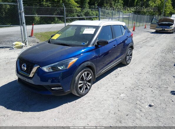 3N1CP5CU5JL543467 2018 NISSAN KICKS Blue წინა მარცხენა ხედი სამი მეოთხედიდან